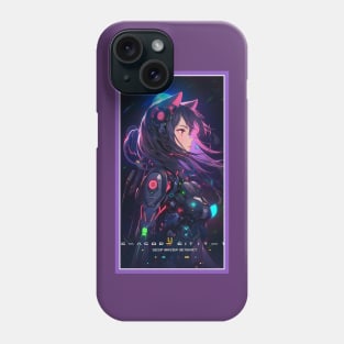 Anime Cute Cat Girl | Sci-Fi Manga Girl Anime Art Phone Case