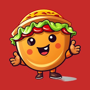 kawaii Taco cehees T-Shirt cute potatofood funny T-Shirt