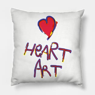 Heart Art - Art Enthusiast Pillow