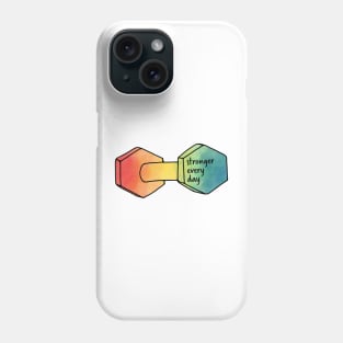 Rainbow Stronger Every Day Workout Phone Case