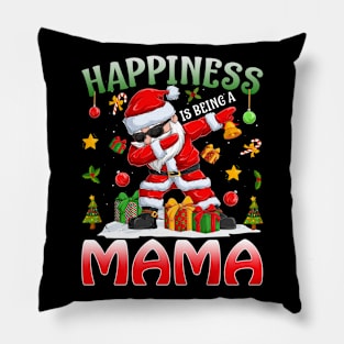 Happiness Is Being A Mama Santa Christmas Pillow