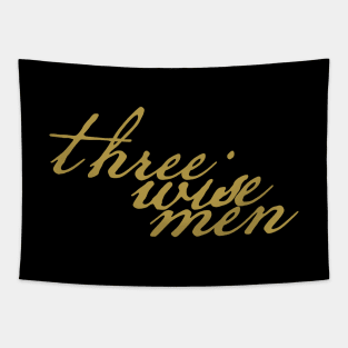 Three Wise Men Christmas Gift Typography Tapestry