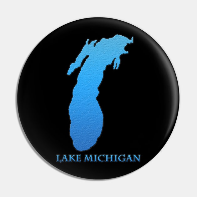 Lake Michigan Great Lakes Outline with Label Pin by gorff