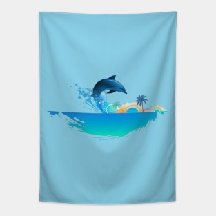 I Love Dolphins Tapestry