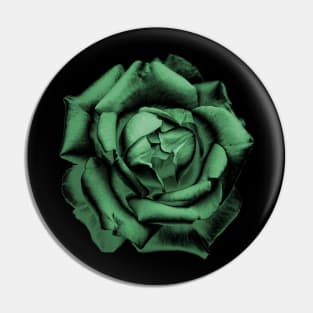 Green Charcoal Rose Pin