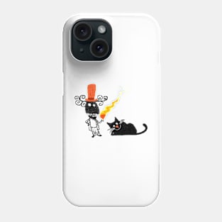 Mister Flaming Heart and Mister Cat Phone Case