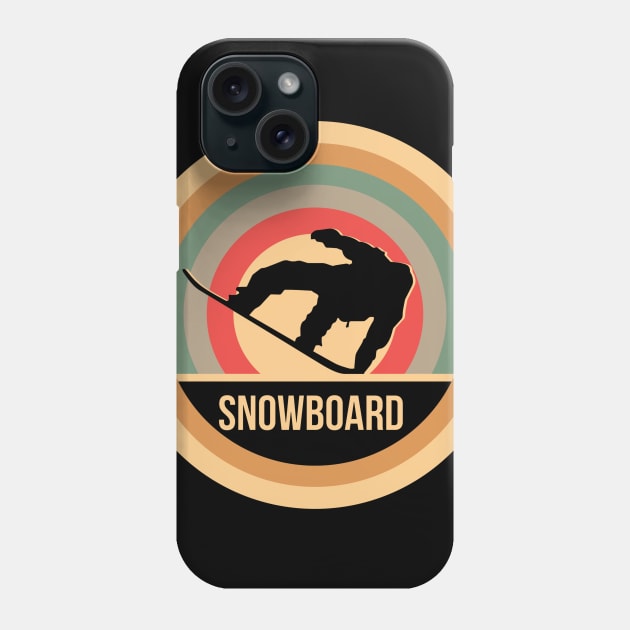 Retro Vintage Snowboard Gift For Snowboarders Phone Case by OceanRadar