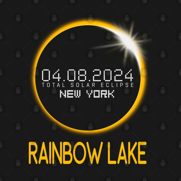 RAINBOW LAKE New York Total Solar Eclipse April 8 2024 by TeeaxArt