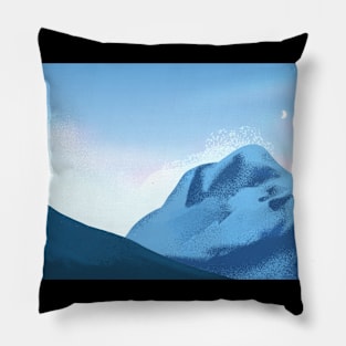 Hiking Mountain in the Cold Winter Pillow