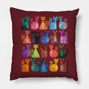 Geometricats - Bright Colours Pillow