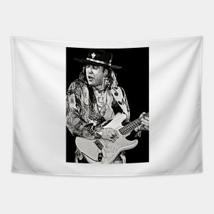 Stevie Art Print Blues Rock Texas Blues Rock Icons Tapestry