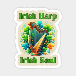 Irish Harp Magnet