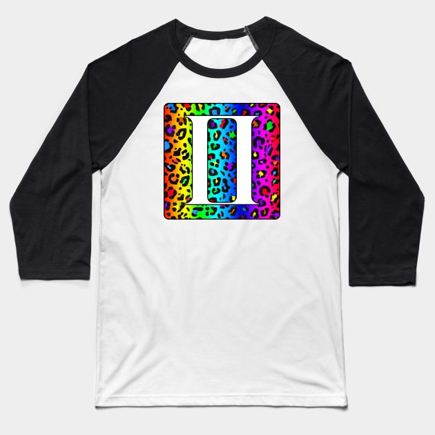 Rainbow Monogram T-shirt Rainbow Leopard Print Monogram 