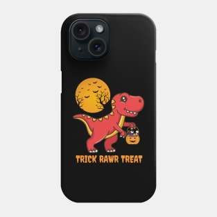 Funny Halloween dinosaur trick rawr treat Phone Case