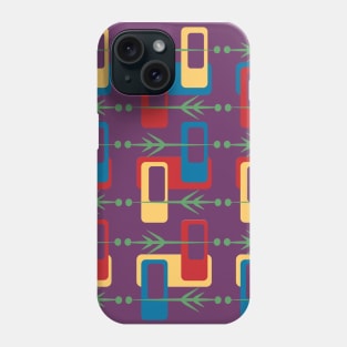 Mid Century Modern Atomic Trees and Cosmic TV Phone Case