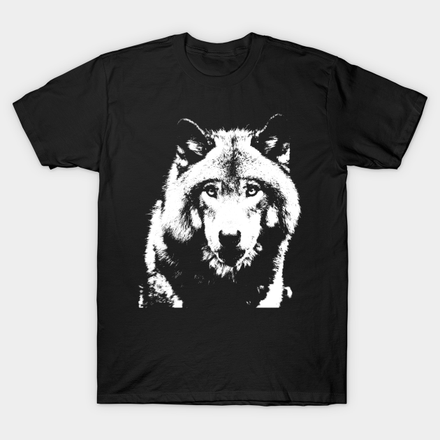 Black and White Wolf Illustration Silhouette - Wolf - T-Shirt ...