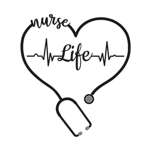 Nursing Gifts for Nurses Stethoscope I Love the Nurse Life T-Shirt