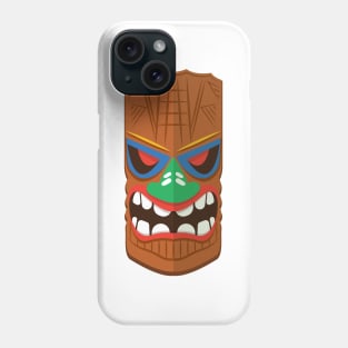 Wooden tiki mask Phone Case