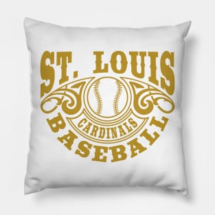 Vintage Retro St. Louis Cardinals Baseball Pillow