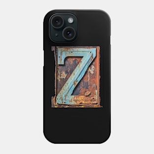 Rusty letter Z  Monogram Initial Z Phone Case