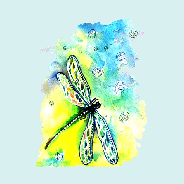 Dragonfly and the sky by ArtKsenia