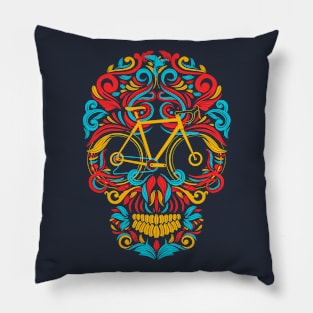 Bike Skull Pillow