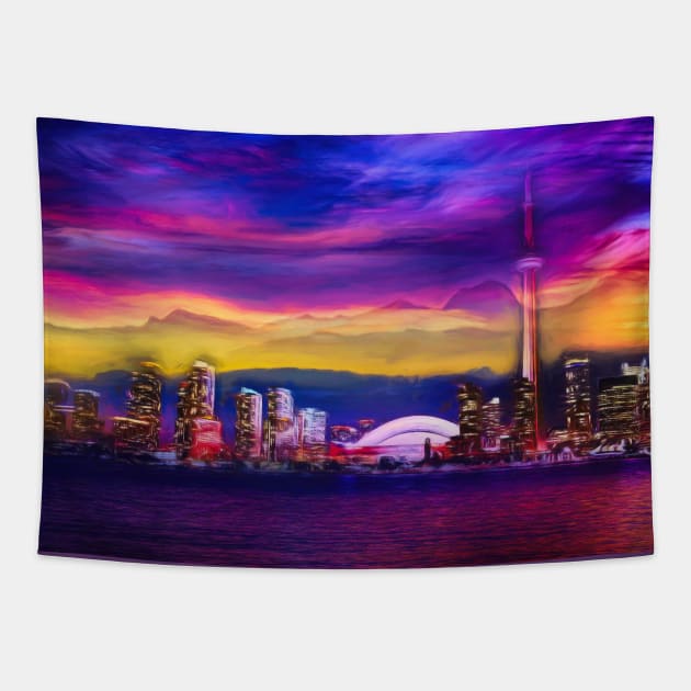 Night Lights Tapestry by jasminaseidl