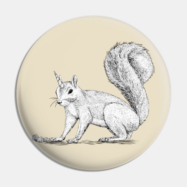 Squirrelicorn Pin by Ndanceart