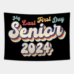 My Last First Day Senior 2024 First Day Of Back To School Tapestry