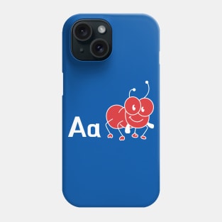 Upper case and lower case A letter A is for Ant Preschooler Design Phone Case