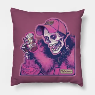 Skeleton Cheers Heart Pillow