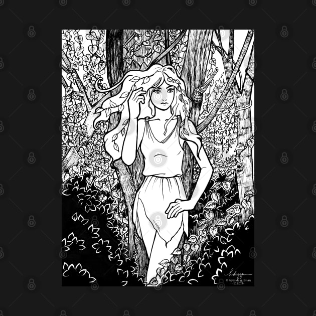 Dryad in an overgrown forest 2 by hiyas