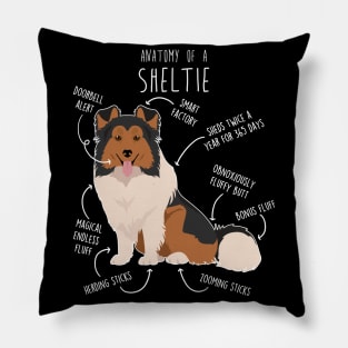 Sheltie Shetland Sheepdog Anatomy Pillow