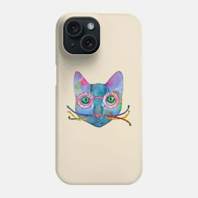 China Cat Phone Case by karenpaytonart