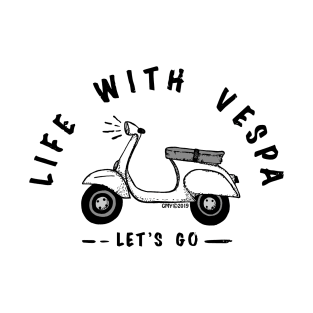 Vespa is life - white (Back) T-Shirt