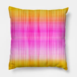 Flowy Pink Yellow Gold Fabric Print Pattern Retro Mid Mod Vintage Pillow