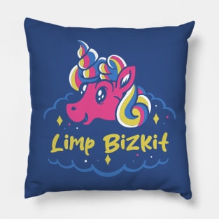 limp and the naughty unicorn Pillow