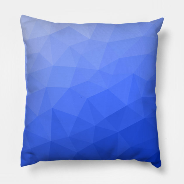 Dark blue gradient geometric mesh pattern ombre ombre triangles cool Pillow by PLdesign