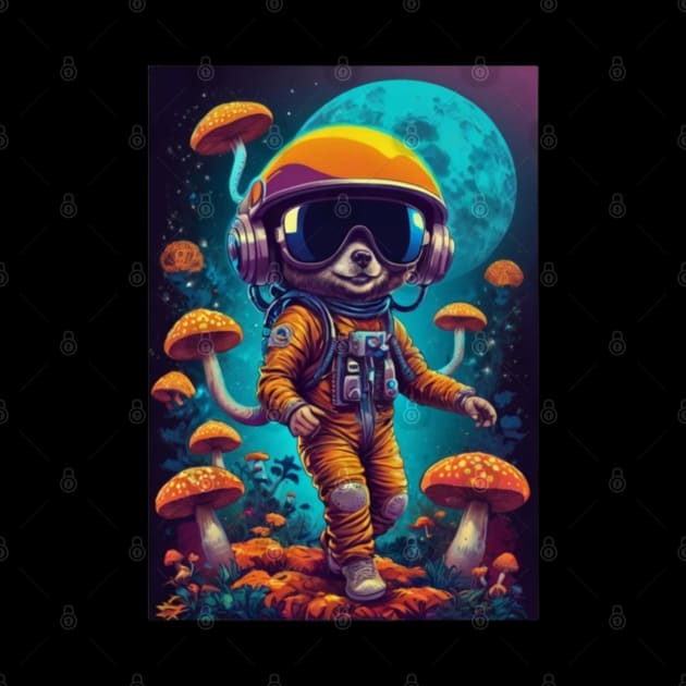 Techno Astronaut T-Shirt - Techno Organism - Catsondrugs.com - Techno, rave, edm, festival, techno, trippy, music, 90s rave, psychedelic, party, trance, rave music, rave krispies, rave flyer by catsondrugs.com
