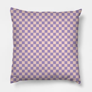 Checkers Pattern - Pink and Violet Pillow