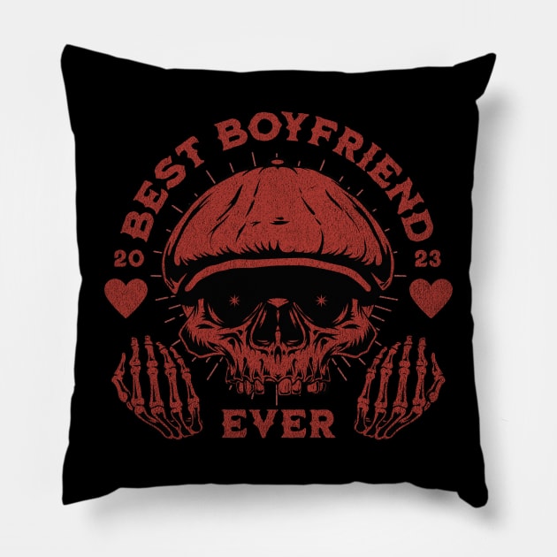 Best Boyfriend Ever - Dark Valentine Pillow by Kylie Paul
