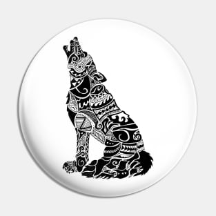 Tribal Wolf Pin