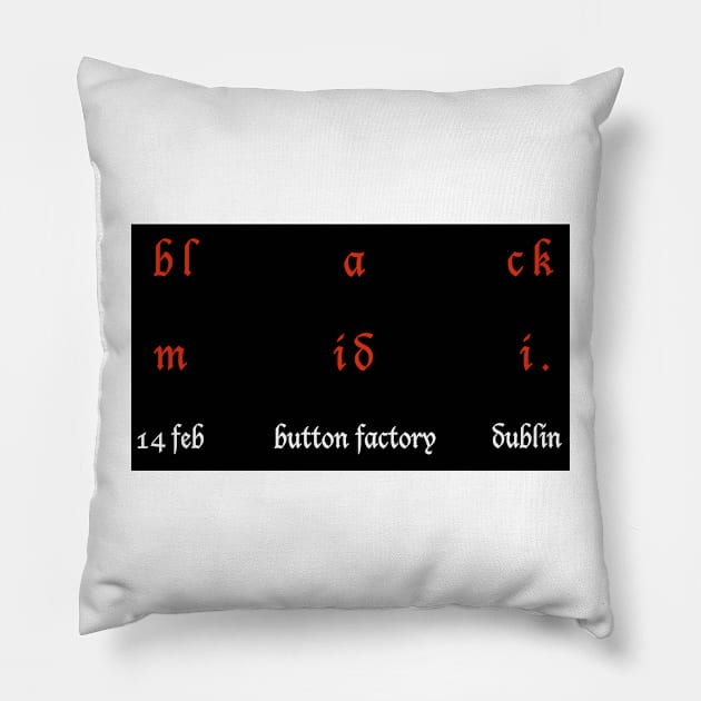 Black Midi Live at the Button Factory Dublin Pillow by fancyjan