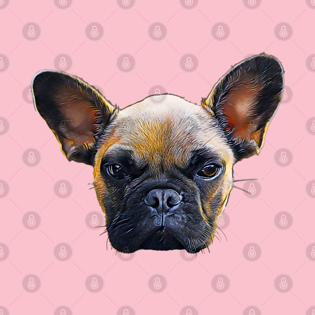 Big Frenchie Face by Rumble Dog Tees