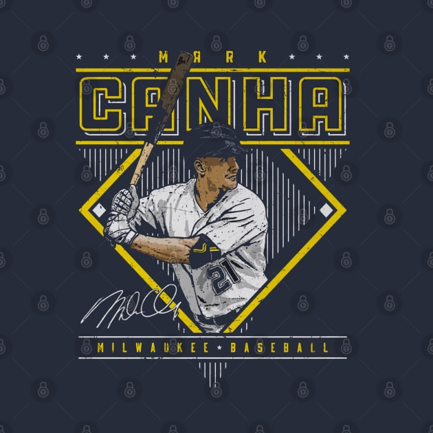 Mark Canha Milwaukee Diamond Name by ganisfarhan