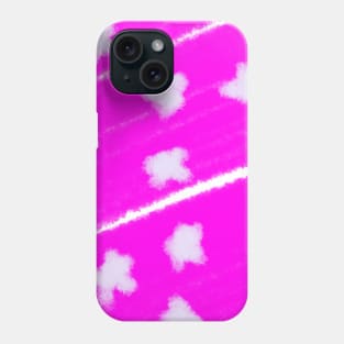 pink white star watercolor abstract art Phone Case