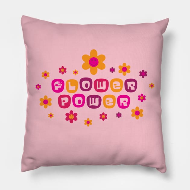 Flower Power Pillow by DavidLoblaw
