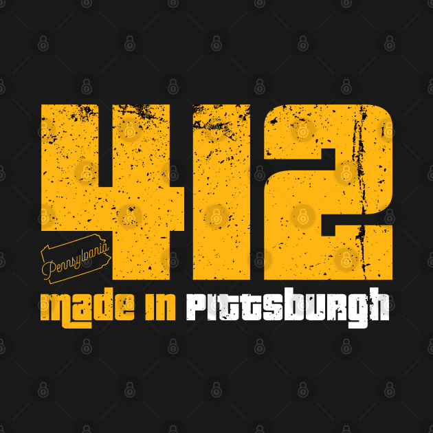 412 Made in Pittsburgh | Vintage Retro Distressed Gift by VanTees