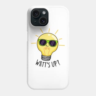 Watts Up Cute Electricity Light Bulb Pun Phone Case