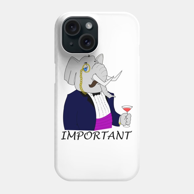 Important Elephant - Funny Design Phone Case by ChrisWilson